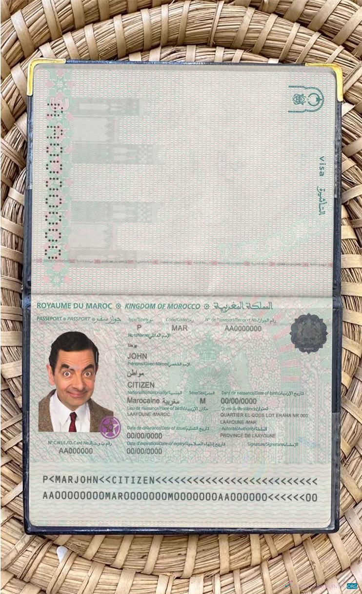 Download Morocco passport photo look Photoshop template